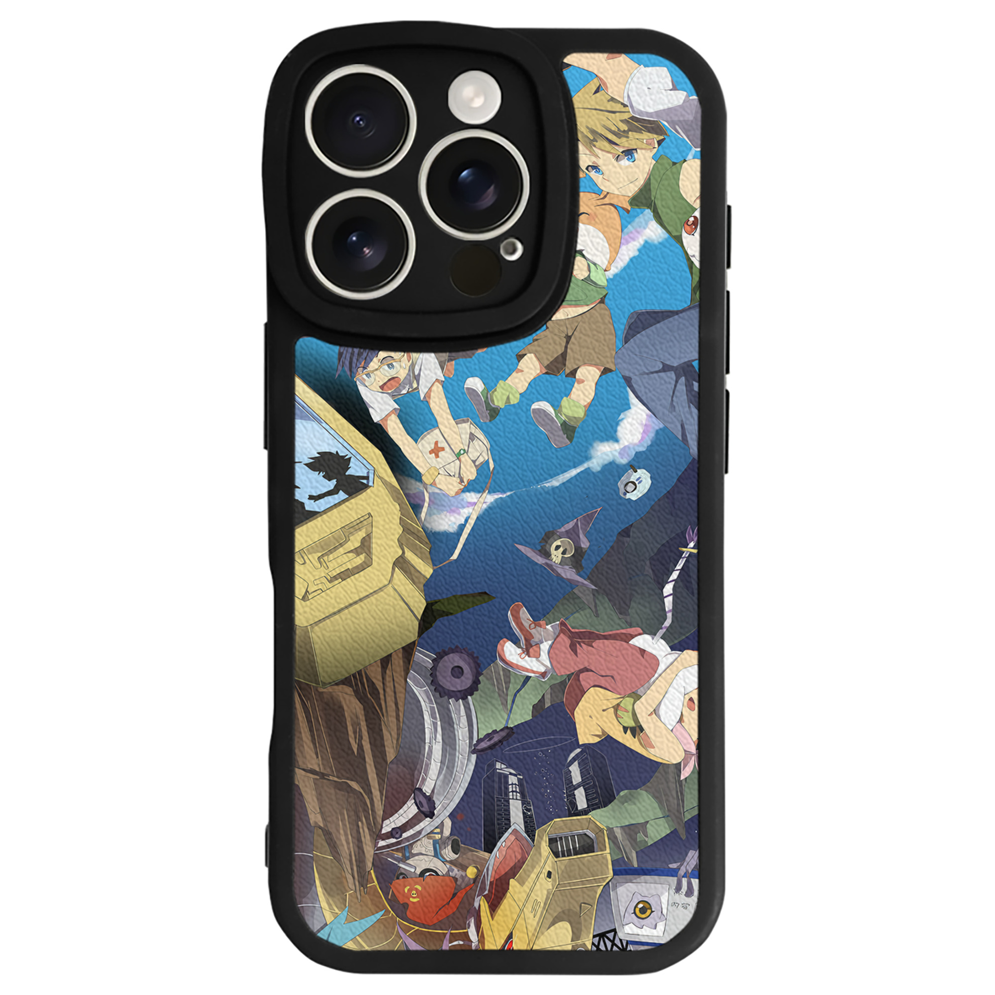 （画像用） Digimon デジタルモンスター/デジモン 【iPhone 16シリーズ対応】シリコンスマホケース（レザー調） 材質：シリコン